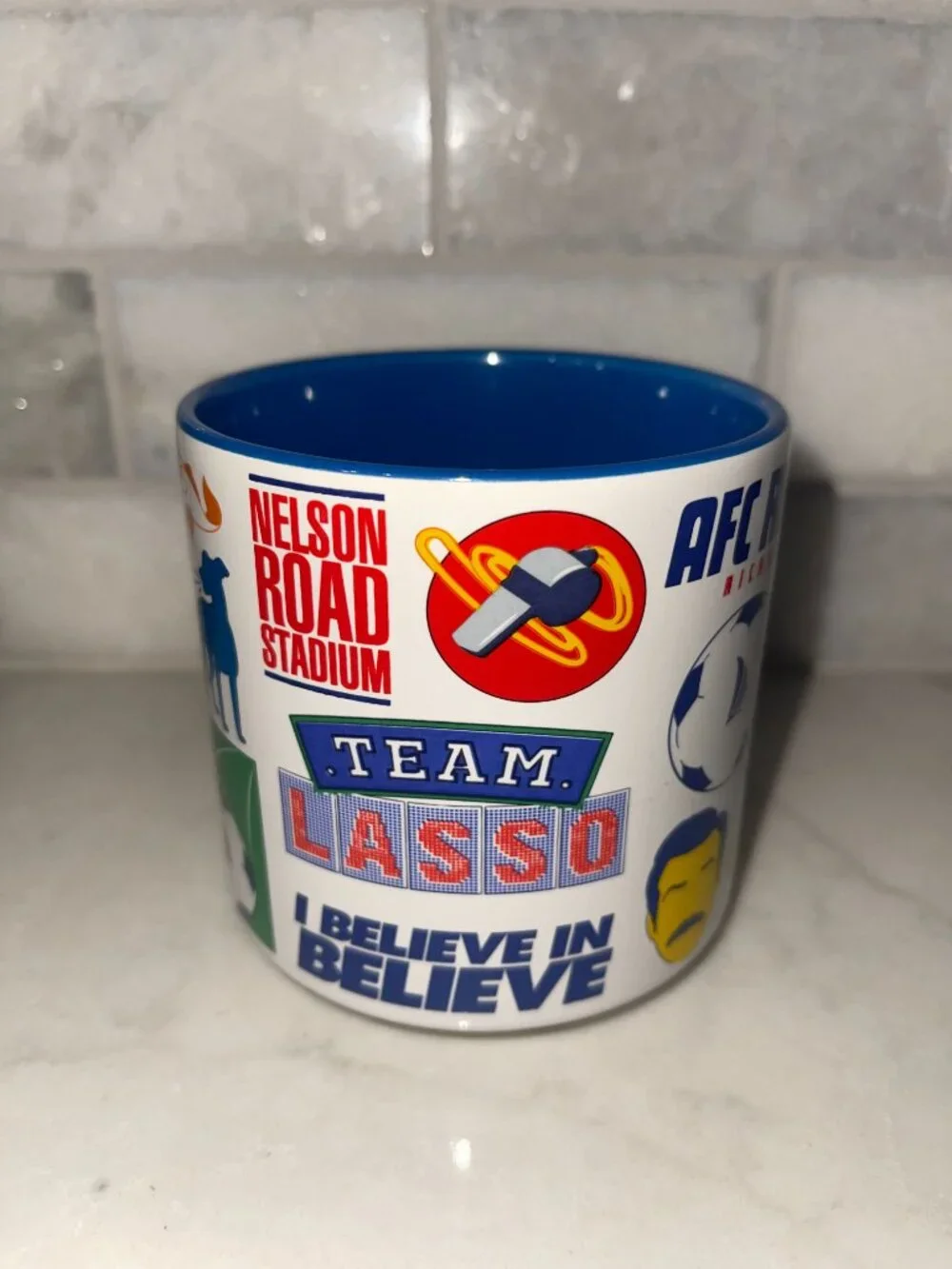 TED LASSO Ceramic Mug Icons 13oz Warner Bros‎ Silver Buffalo